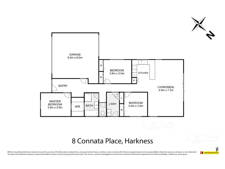 Floorplan of Homely house listing, 8 Connata Place, Harkness VIC 3337