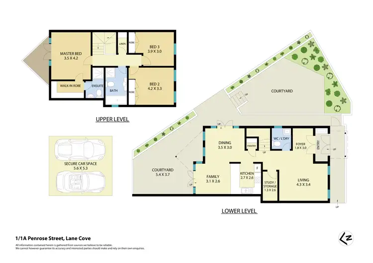 Floorplan of Homely townhouse listing, 1/1a Penrose Street, Lane Cove NSW 2066