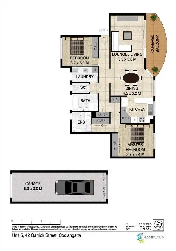Floorplan of Homely unit listing, 5/42 Garrick Street, Coolangatta QLD 4225
