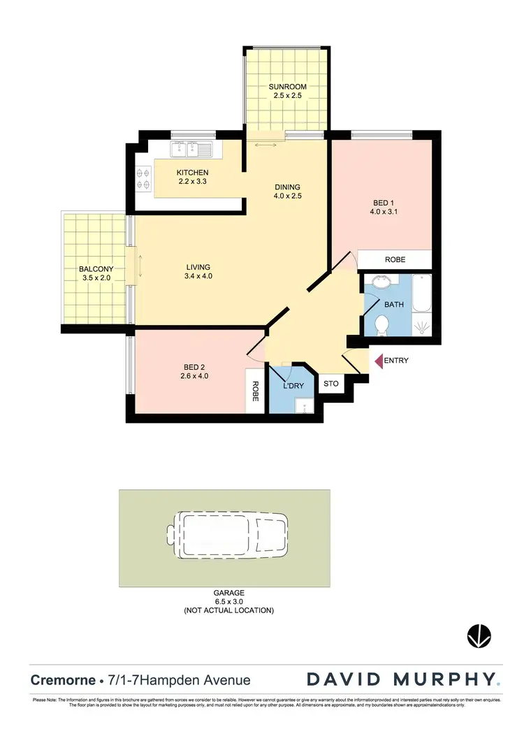 Floorplan of Homely apartment listing, 7/1-7 Hampden Avenue, Cremorne NSW 2090