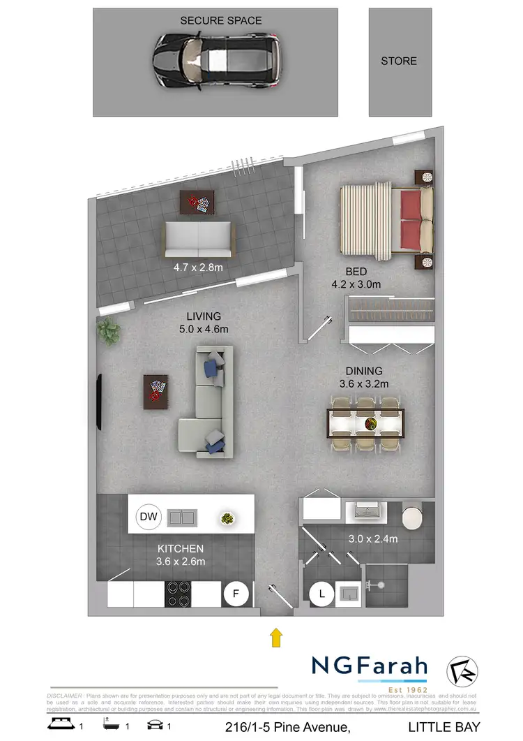 Floorplan of Homely apartment listing, 216/3 Pine Avenue, Little Bay NSW 2036