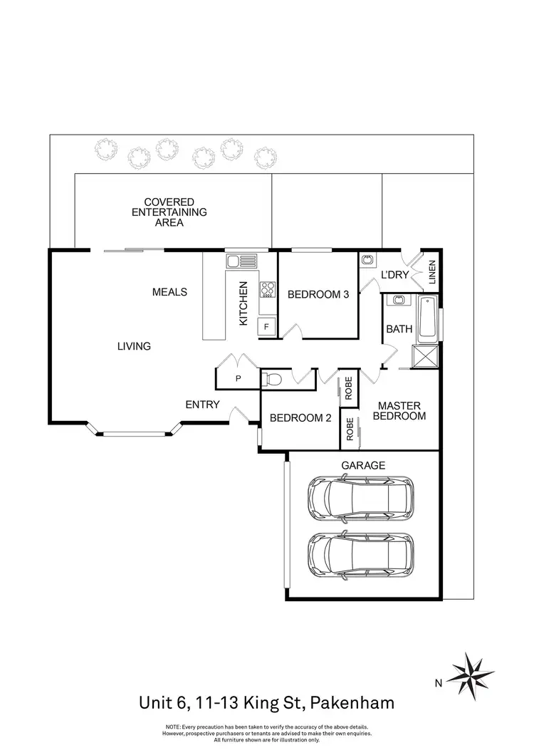 Floorplan of Homely unit listing, 6/11-13 King Street, Pakenham VIC 3810