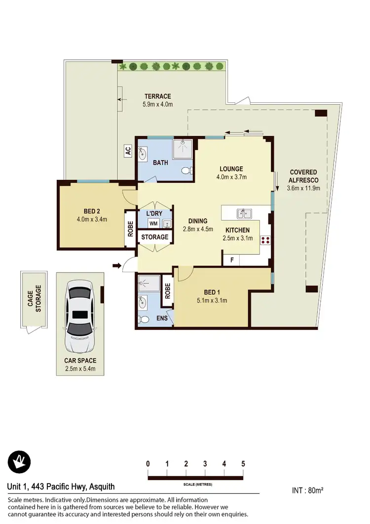 Floorplan of Homely apartment listing, 1/443 Pacific Highway, Asquith NSW 2077