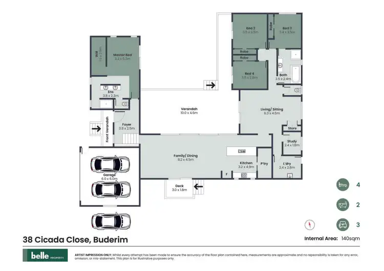 Floorplan of Homely house listing, 38 Cicada Close, Buderim QLD 4556