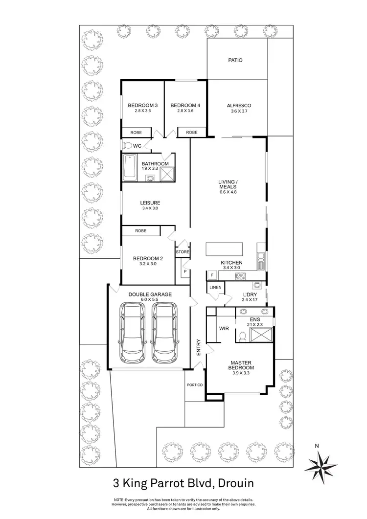 Floorplan of Homely house listing, 3 King Parrot Boulevard, Drouin VIC 3818