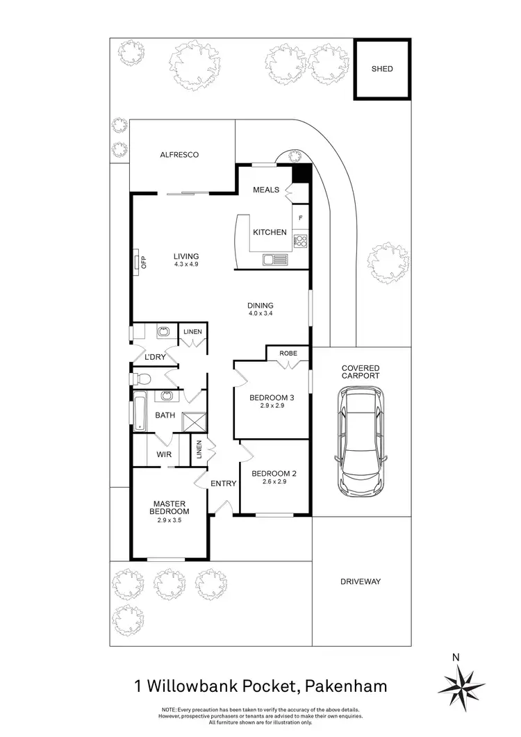 Floorplan of Homely house listing, 1 Willowbank Pocket, Pakenham VIC 3810