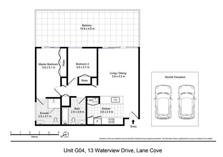 Floorplan of Homely apartment listing, G04/13 Waterview Drive, Lane Cove NSW 2066