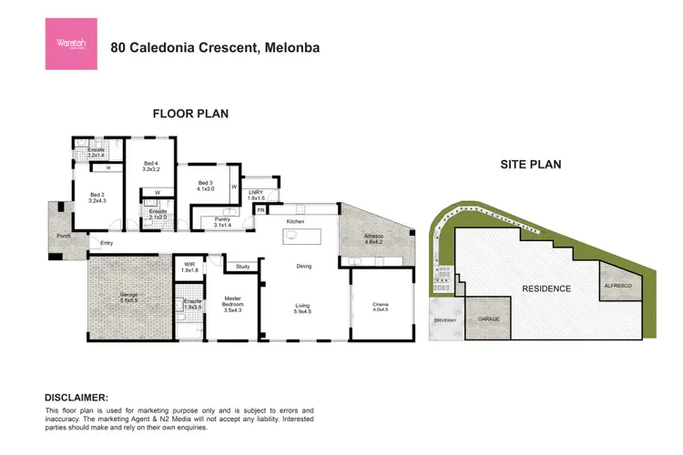 Floorplan of Homely house listing, 80 Caledonia Crescent, Marsden Park NSW 2765