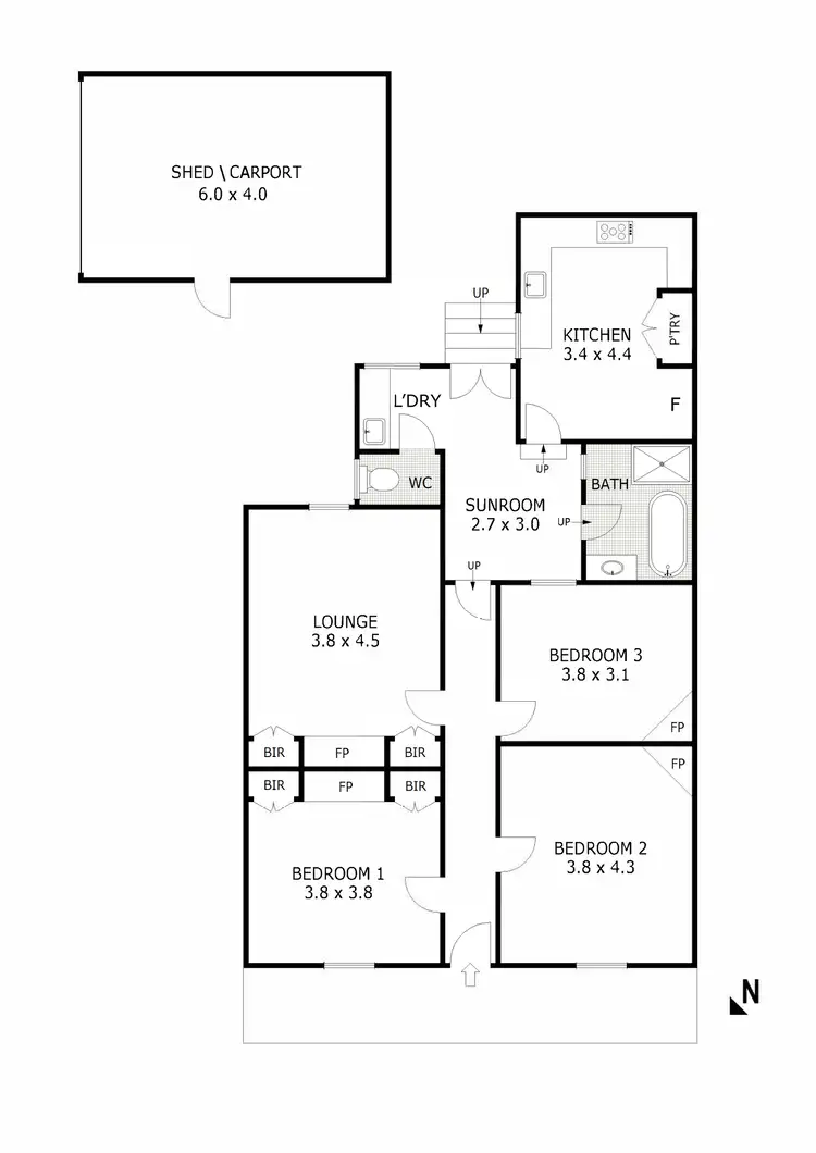 Floorplan of Homely house listing, 211 Barnard Street, Bendigo VIC 3550