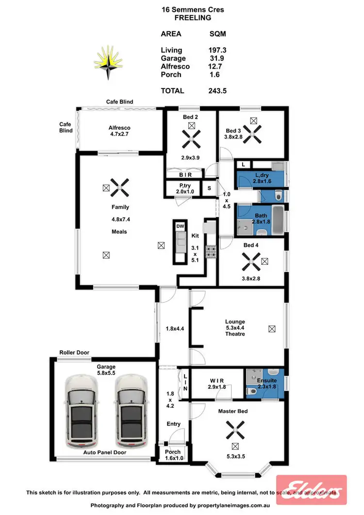 Floorplan of Homely house listing, 16 Semmens Crescent, Freeling SA 5372