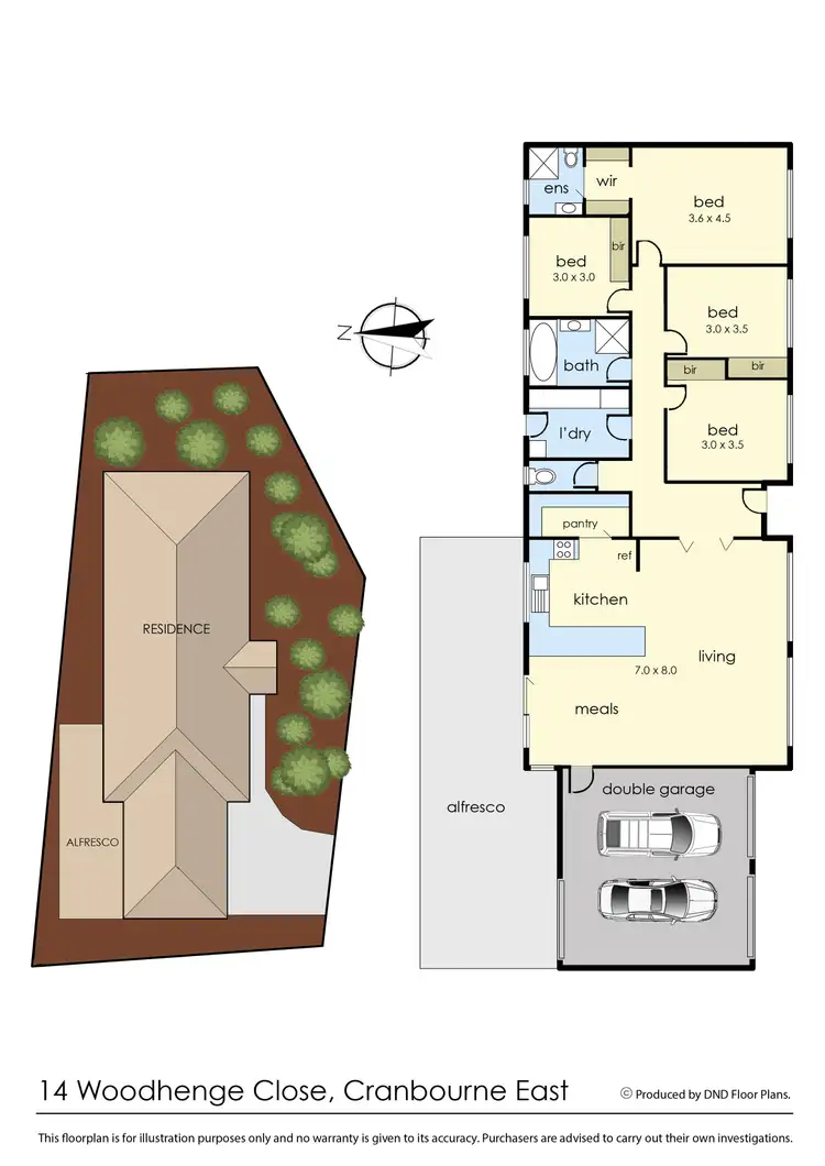 Floorplan of Homely house listing, 14 Woodhenge Close, Cranbourne East VIC 3977