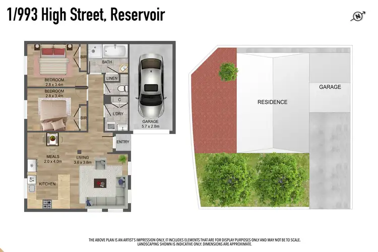 Floorplan of Homely unit listing, 1/993 High Street, Reservoir VIC 3073