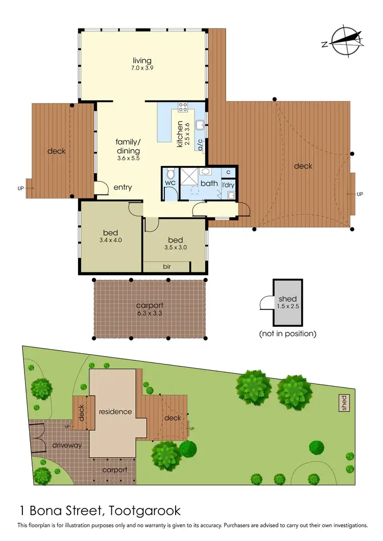Floorplan of Homely house listing, 1 Bona Street, Tootgarook VIC 3941