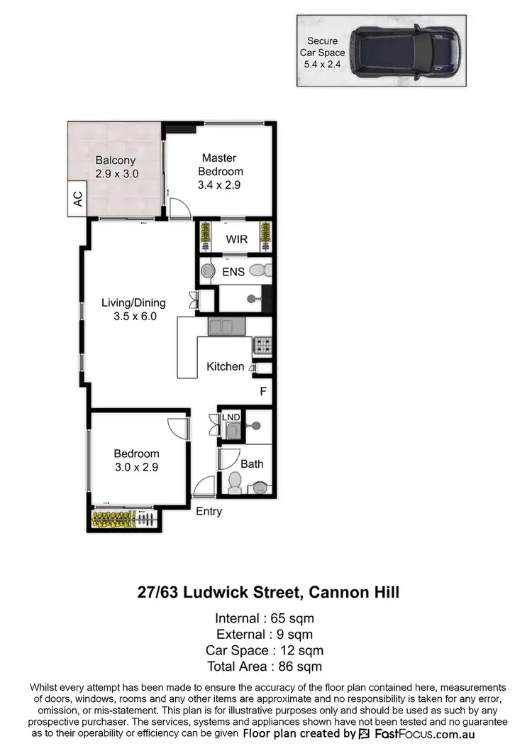Floorplan of Homely unit listing, 27/63 Ludwick Street, Cannon Hill QLD 4170