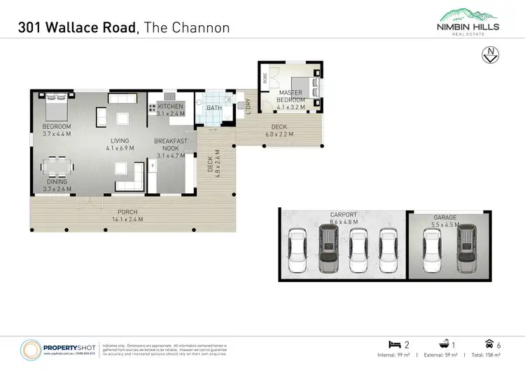 Floorplan of Homely rural property listing, 301 Wallace Road, The Channon NSW 2480