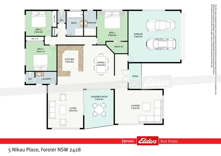 Floorplan of Homely house listing, 5 Nikau Place, Forster NSW 2428