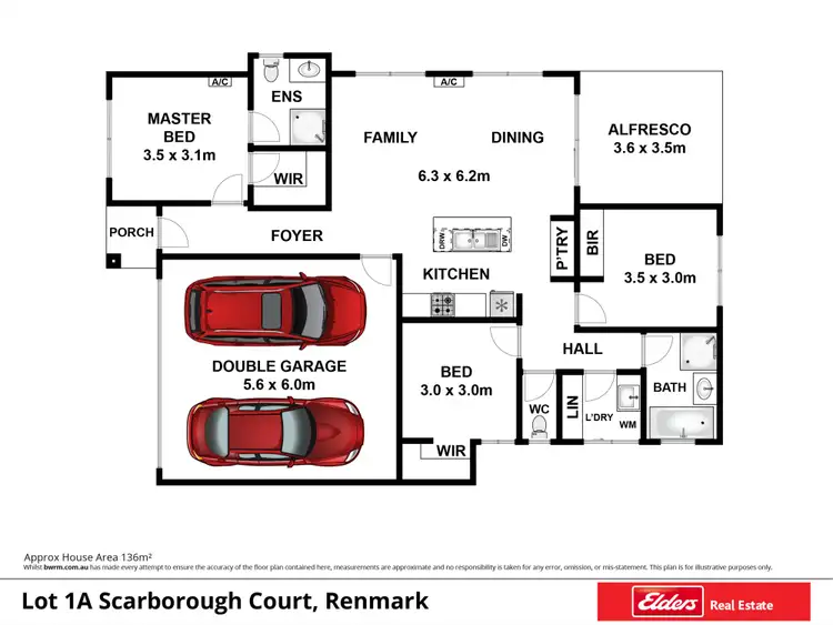 Floorplan of Homely house listing, 1A Scarborough Court, Renmark SA 5341