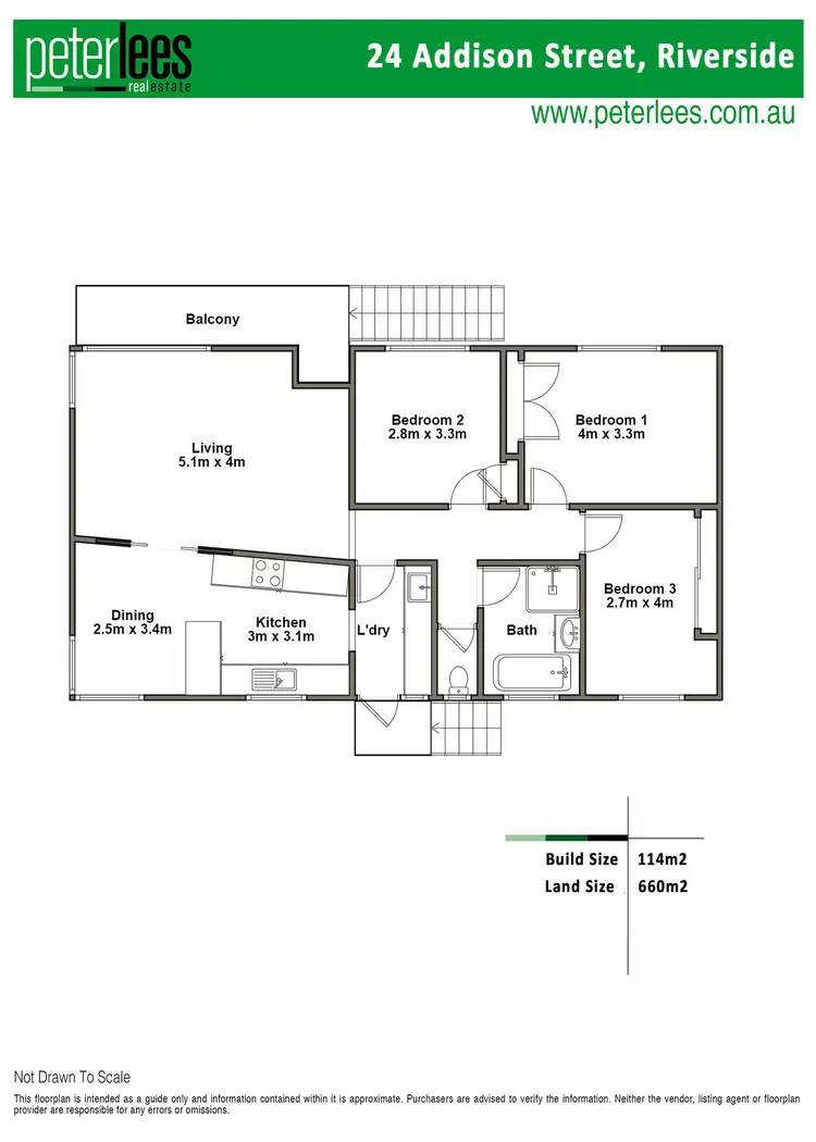 Floorplan of Homely house listing, 24 Addison Street, Riverside TAS 7250