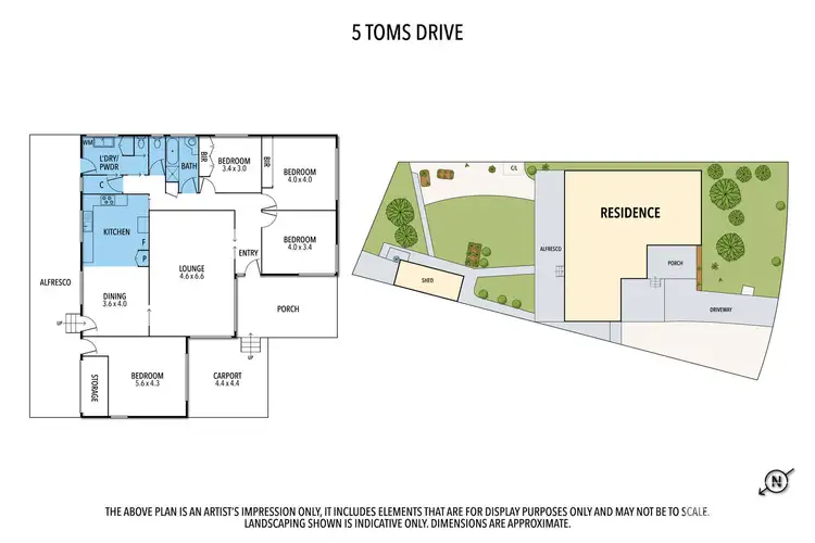Floorplan of Homely house listing, 5 Toms Drive, Cobram VIC 3644