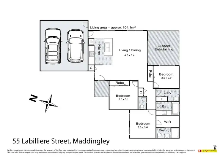 Floorplan of Homely house listing, 55 Labilliere Street, Maddingley VIC 3340