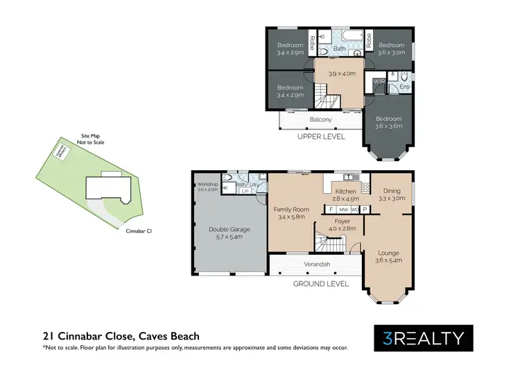 Floorplan of Homely house listing, 21 Cinnabar Close, Caves Beach NSW 2281
