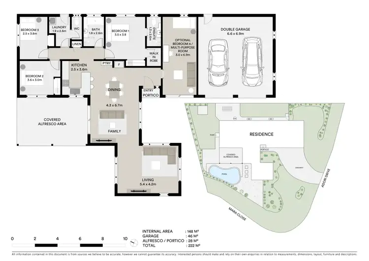 Floorplan of Homely house listing, 22 Adori Drive, Mountain Creek QLD 4557