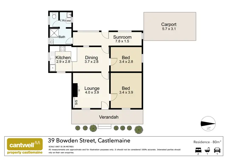 Floorplan of Homely house listing, 39 Bowden Street, Castlemaine VIC 3450