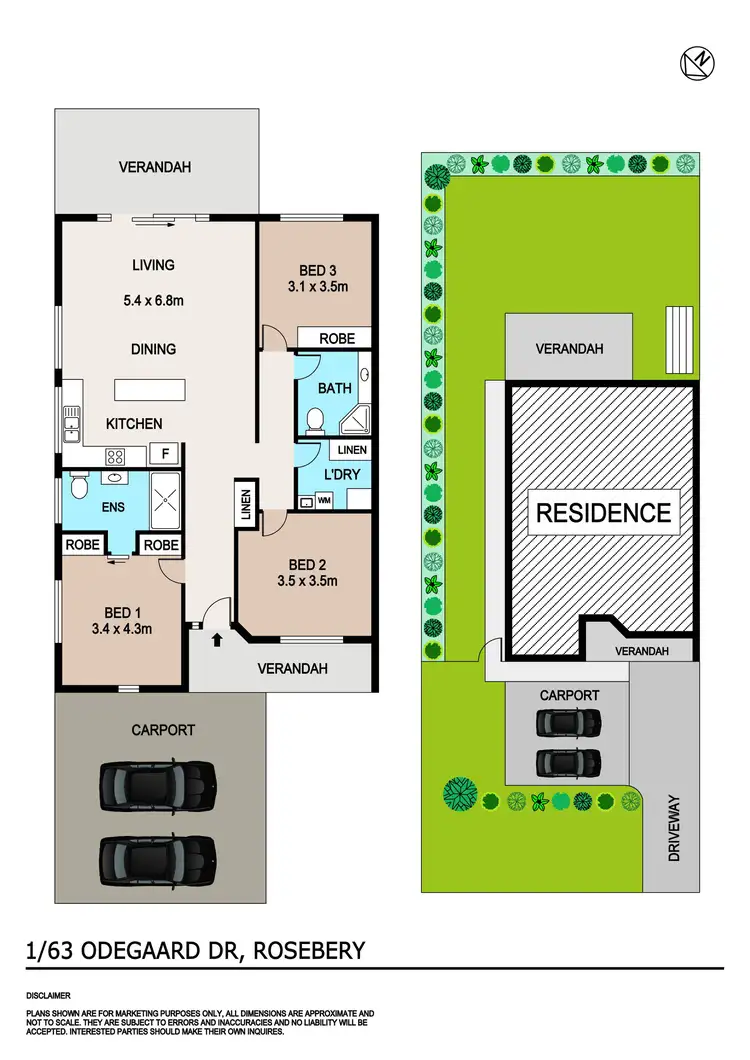 Floorplan of Homely unit listing, 1/63 Odegaard Drive, Rosebery NT 832