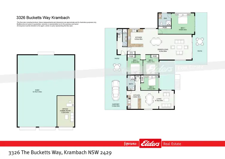 Floorplan of Homely rural property listing, 3326 The Bucketts Way, Krambach NSW 2429
