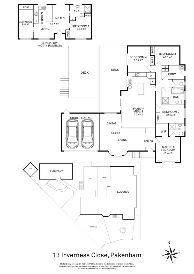 Floorplan of Homely house listing, 13 Inverness Close, Pakenham VIC 3810