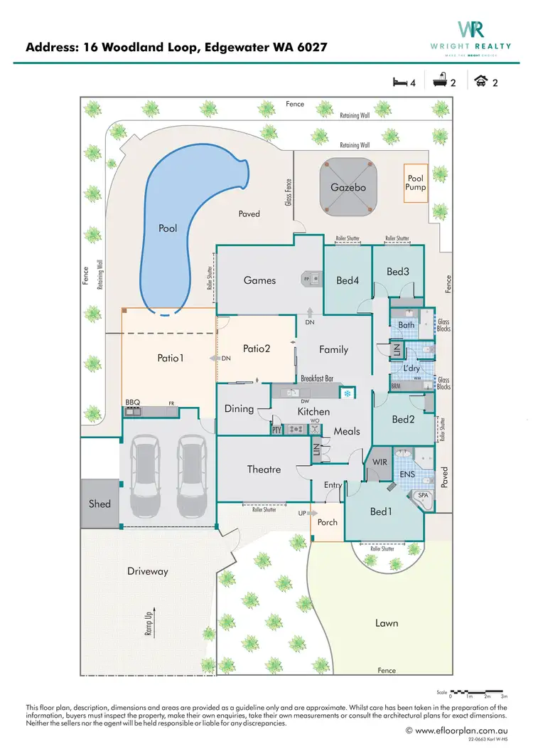 Floorplan of Homely house listing, 16 Woodland Loop, Edgewater WA 6027