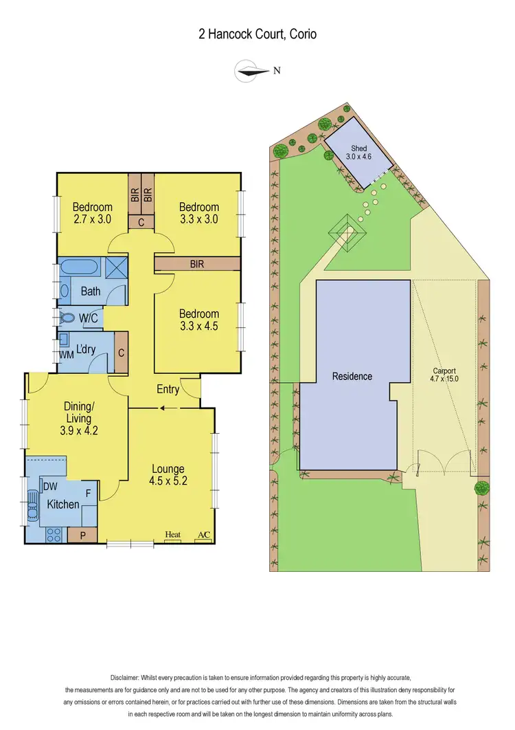 Floorplan of Homely house listing, 2 Hancock Court, Corio VIC 3214