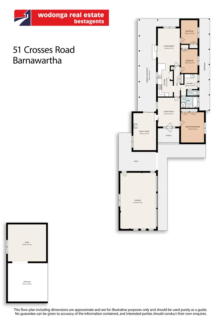 Floorplan of Homely house listing, 51 Crosses Road, Barnawartha VIC 3688