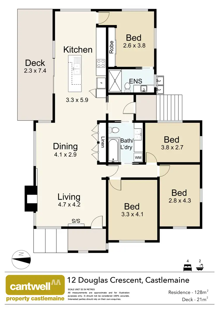 Floorplan of Homely house listing, 12 Douglas Crescent, Castlemaine VIC 3450