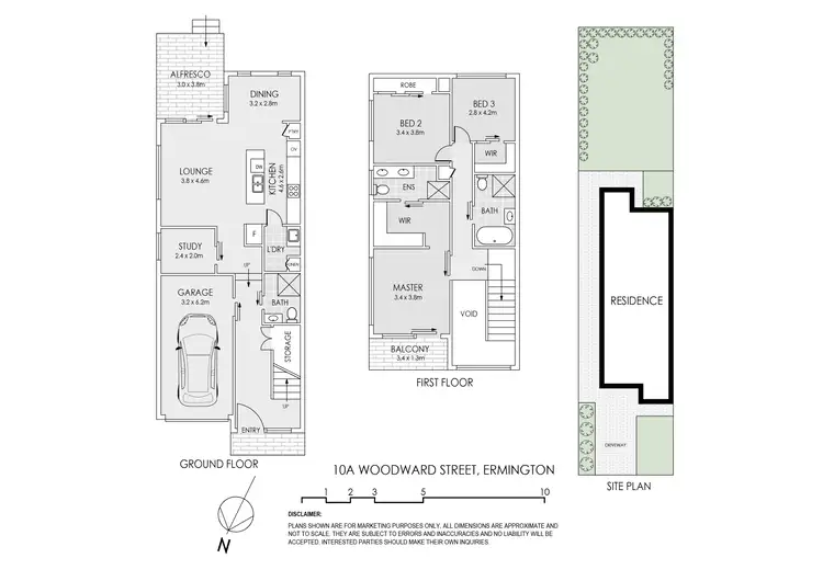 Floorplan of Homely semi-detached listing, 10A Woodward Street, Ermington NSW 2115