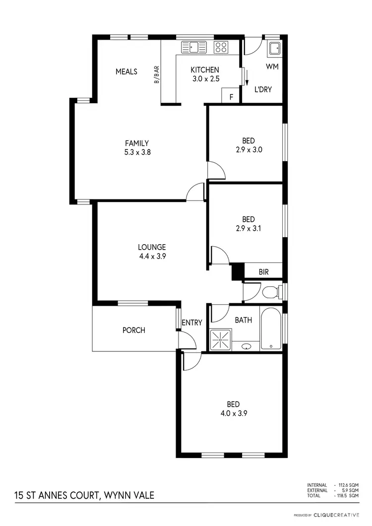 Floorplan of Homely house listing, 15 St Annes Court, Wynn Vale SA 5127