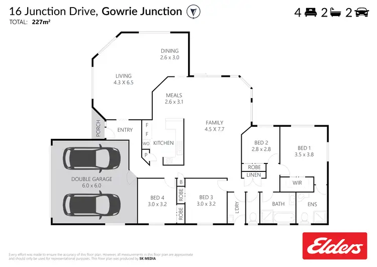 Floorplan of Homely house listing, 16 Junction Drive, Gowrie Junction QLD 4352