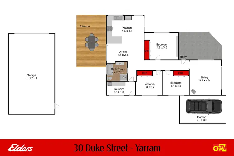 Floorplan of Homely house listing, 30 Duke Street, Yarram VIC 3971