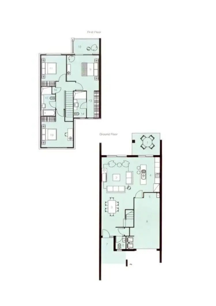 Floorplan of Homely townhouse listing, 1 Jefferson Court, Upper Coomera QLD 4209