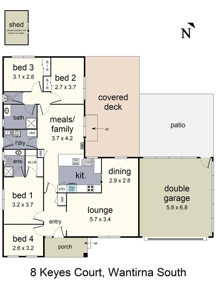 Floorplan of Homely house listing, 8 Keyes Court, Wantirna South VIC 3152
