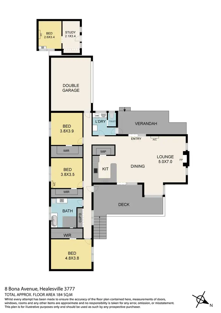 Floorplan of Homely house listing, 8 Bona Avenue, Healesville VIC 3777