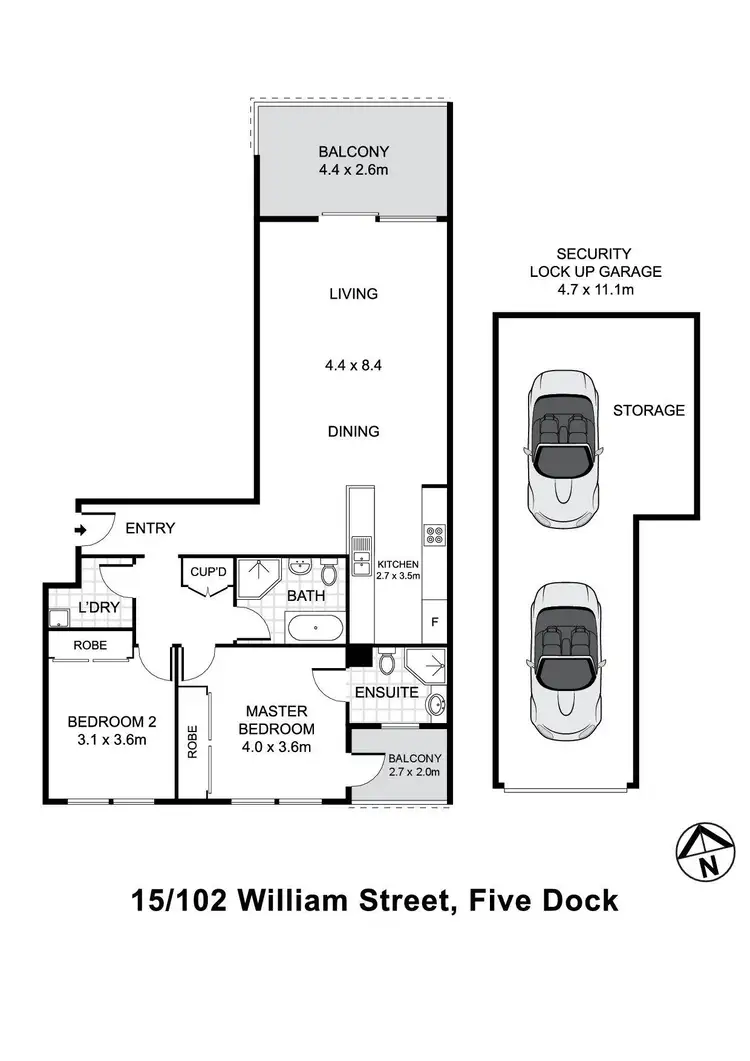 Floorplan of Homely apartment listing, 15/102 William Street, Five Dock NSW 2046