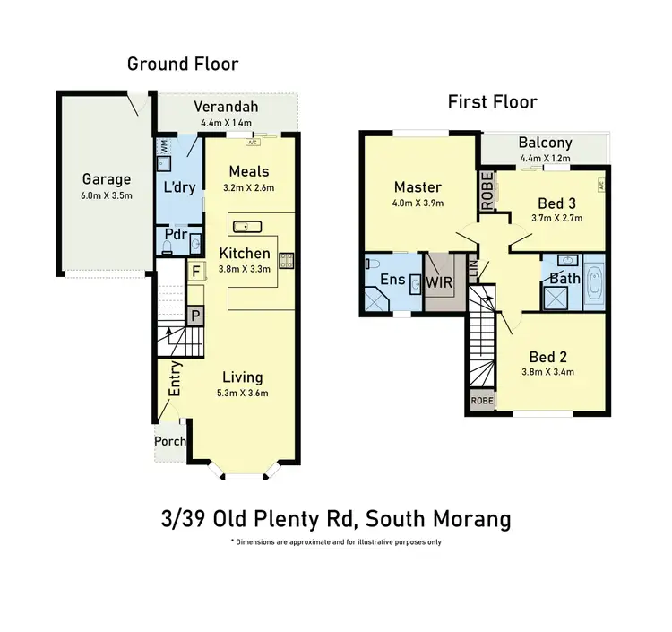 Floorplan of Homely townhouse listing, 3/39 Old Plenty Road, South Morang VIC 3752