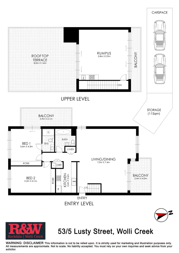 Floorplan of Homely apartment listing, 53/5 Lusty Street, Wolli Creek NSW 2205