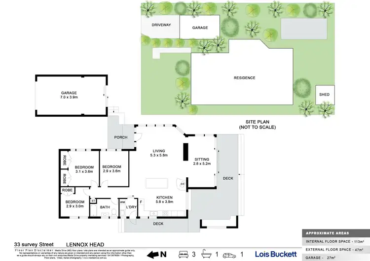 Floorplan of Homely house listing, 33 Survey Street, Lennox Head NSW 2478
