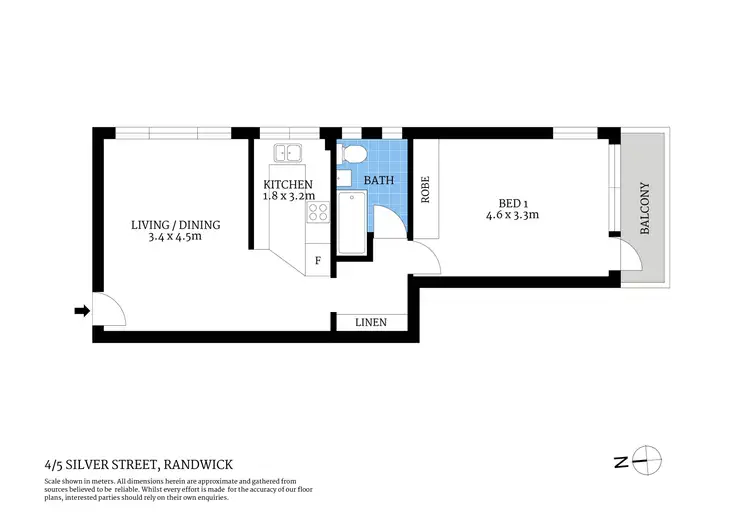 Floorplan of Homely apartment listing, 4/5 Silver Street, Randwick NSW 2031