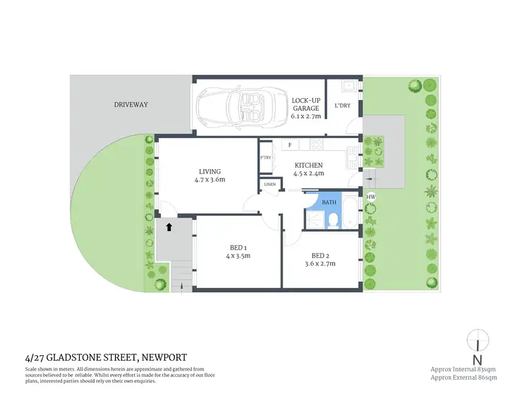 Floorplan of Homely apartment listing, 4/27 Gladstone Street, Newport NSW 2106