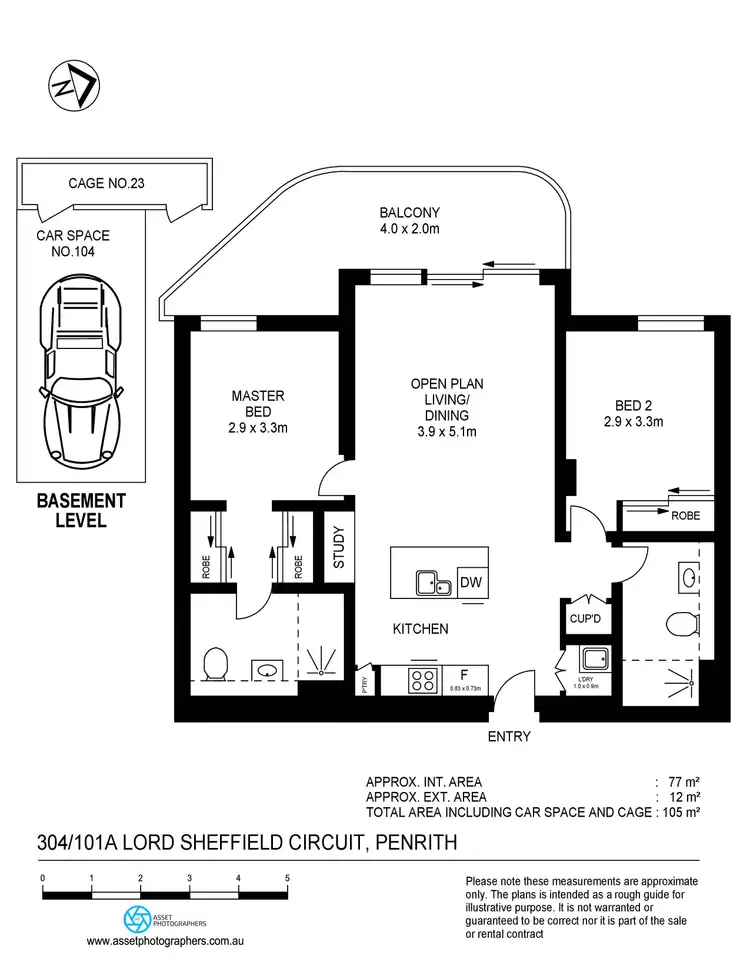 Floorplan of Homely apartment listing, 304/101A Lord Sheffield Circuit, Penrith NSW 2750