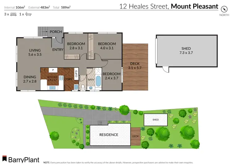 Floorplan of Homely house listing, 12 Heales Street, Mount Pleasant VIC 3350
