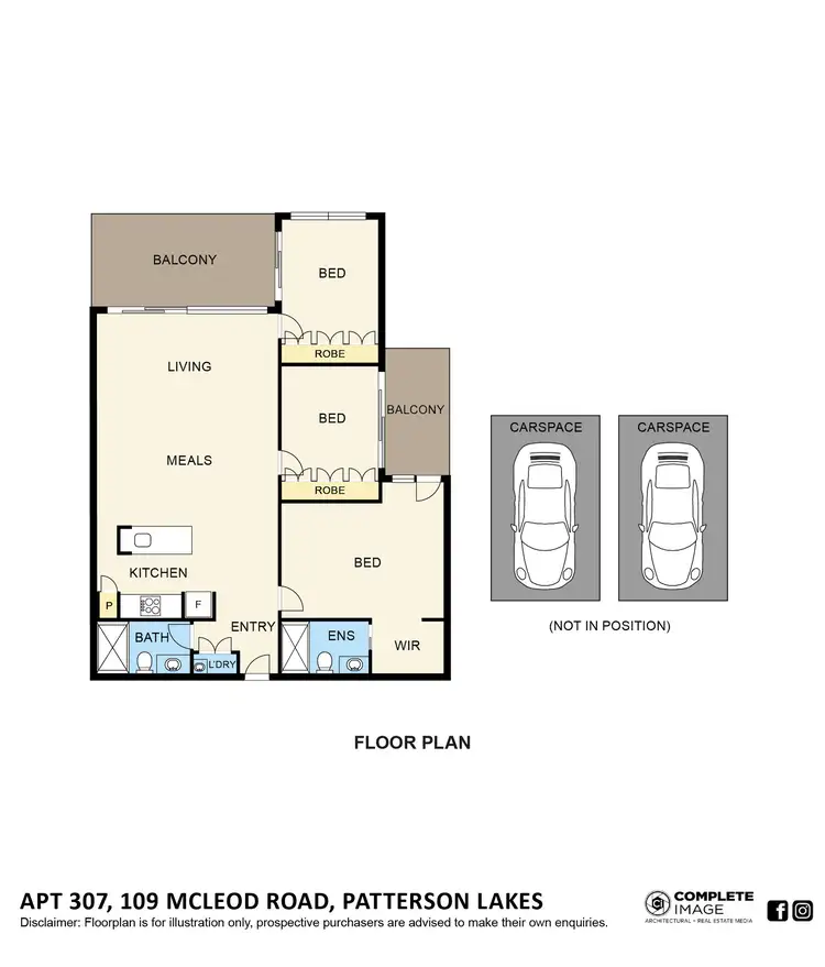 Floorplan of Homely apartment listing, 307/109 McLeod Road, Patterson Lakes VIC 3197